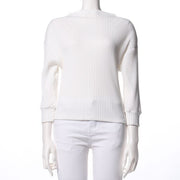 オフネックリブカットソー