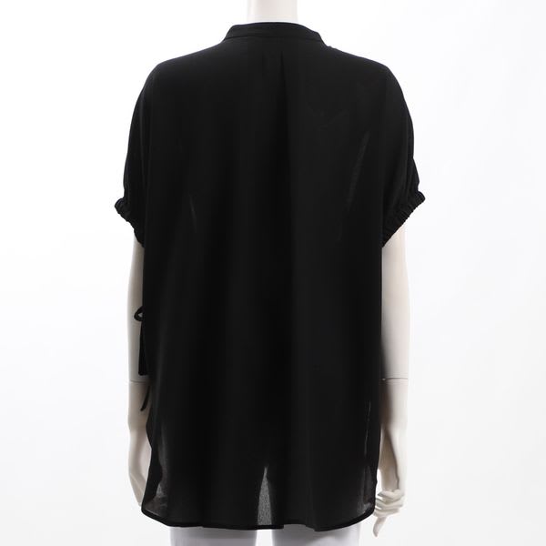 袖下リボンバンドカラーブラウス