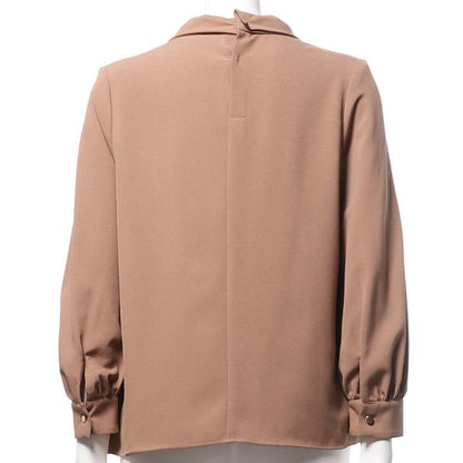 首元ねじりデザインブラウス