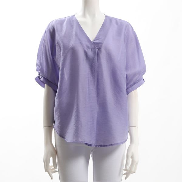 光沢シアーブラウス