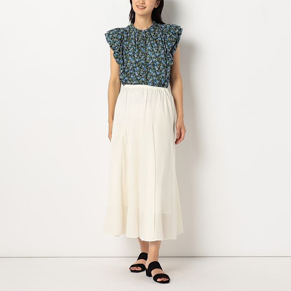 空羽ボイルギャザーロングスカート