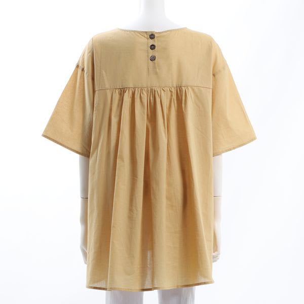 ピンタックデザインオーバーサイズブラウス