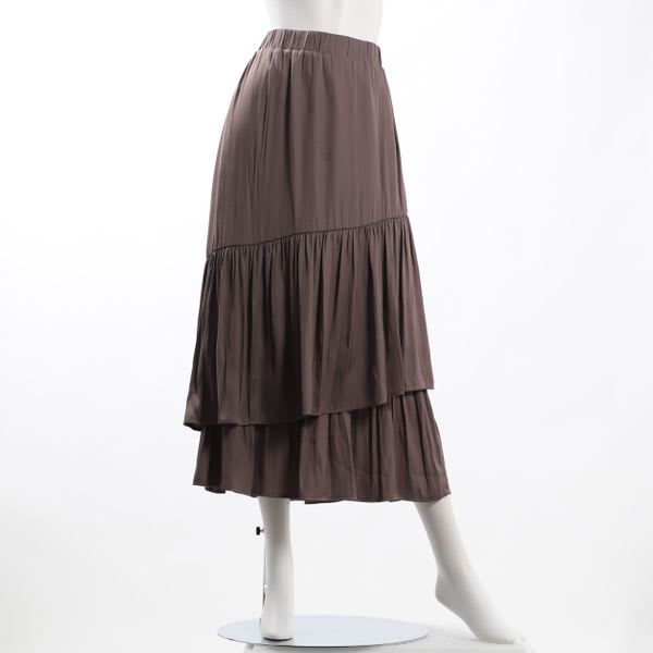 ドレープサテンギャザースカート