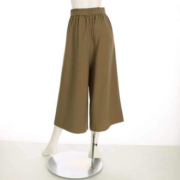 リボンベルトタック入りワイドパンツ