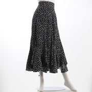 イレギュラーヘム小花柄マーメイドスカート