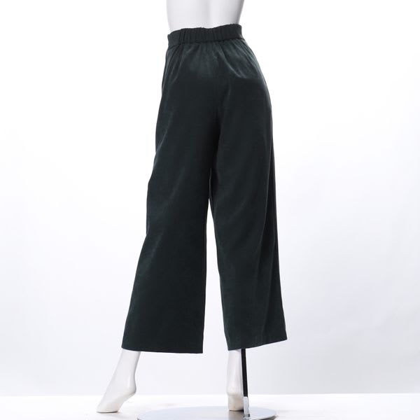 サンディングピーチウエストベルト付きラップ風ワイドパンツ