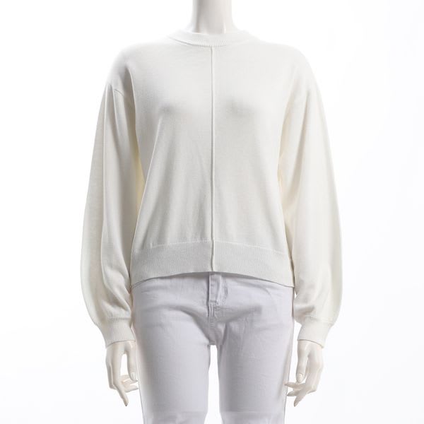 シームデザインクルーネックニット