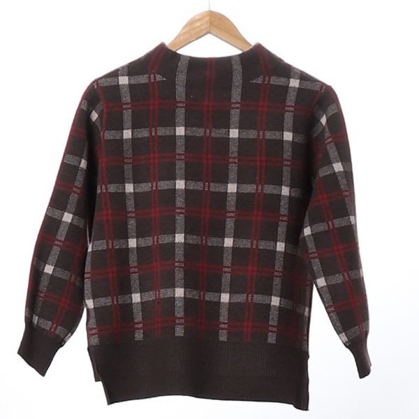 チェック柄ニット