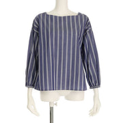 襟元デザインドロップショルダーブラウス