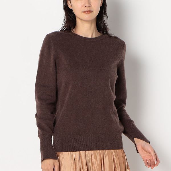 スリット袖クルーネックニット