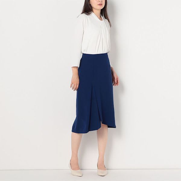 強撚ストレッチデザインスカート