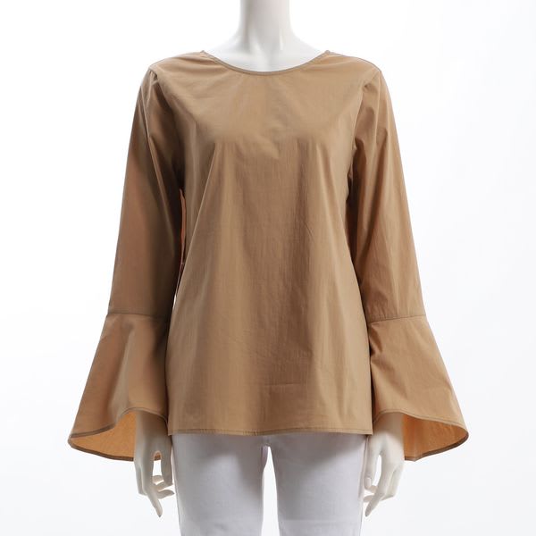 リボンデザインベルスリーブブラウス