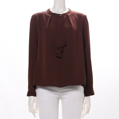 ゴールドボタンフリルブラウス