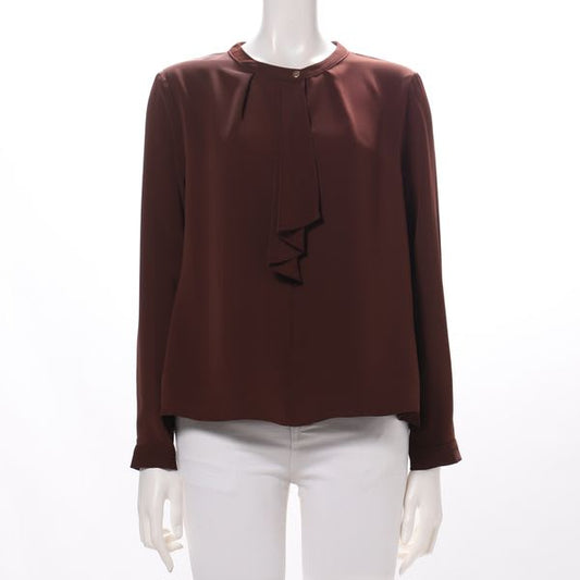 ゴールドボタンフリルブラウス