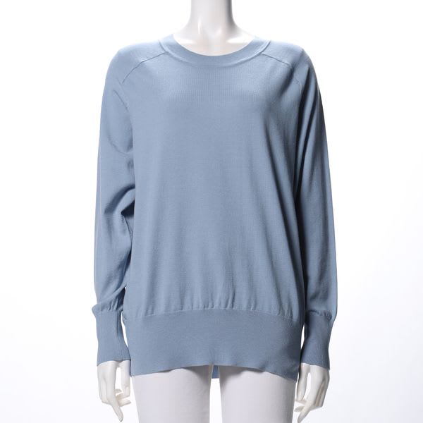 ラグランスリーブクルーネックニット