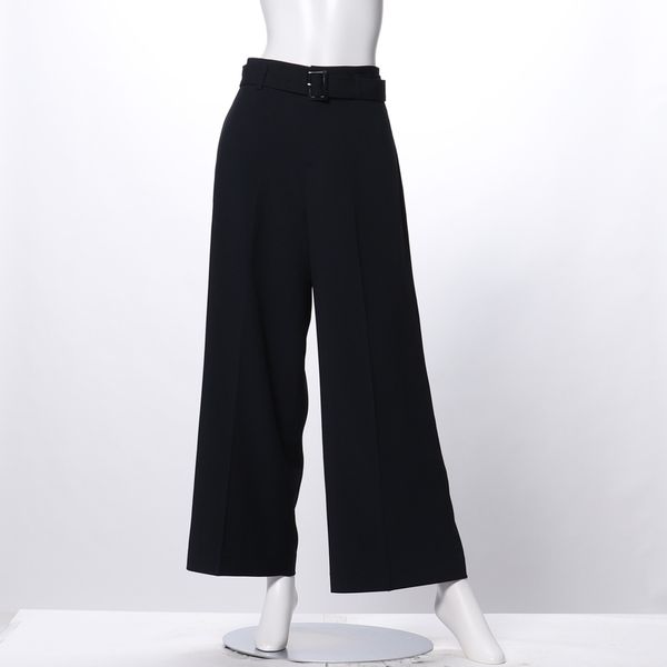 ベルト付きワイドパンツ