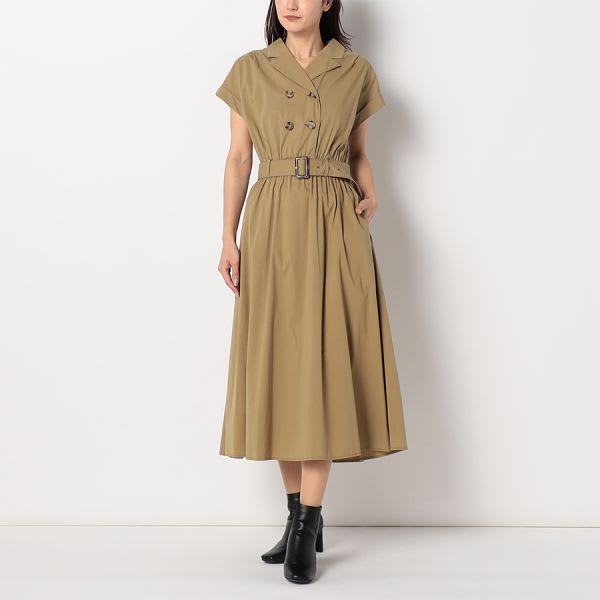 トレンチ風ワンピース