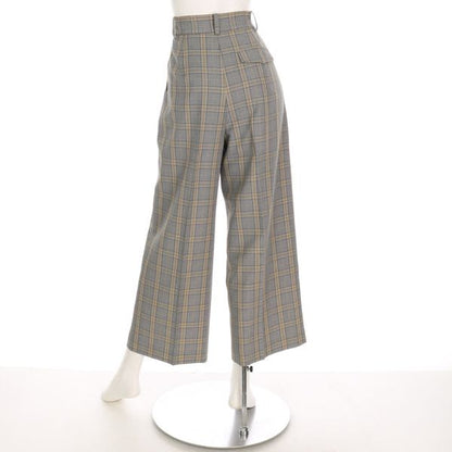 チェック柄ワイドパンツ