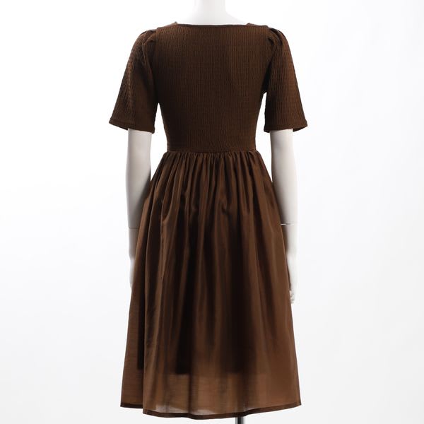 ポコポコシャーリング異素材ドッキングワンピース