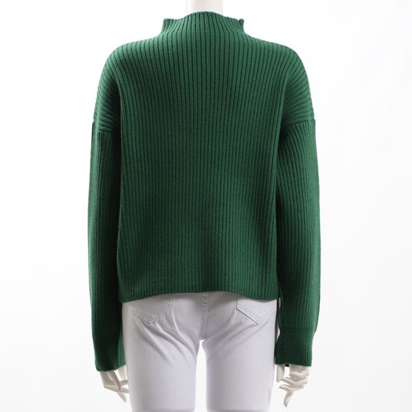 リブ編みオフネックニット