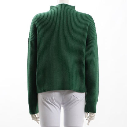 リブ編みオフネックニット