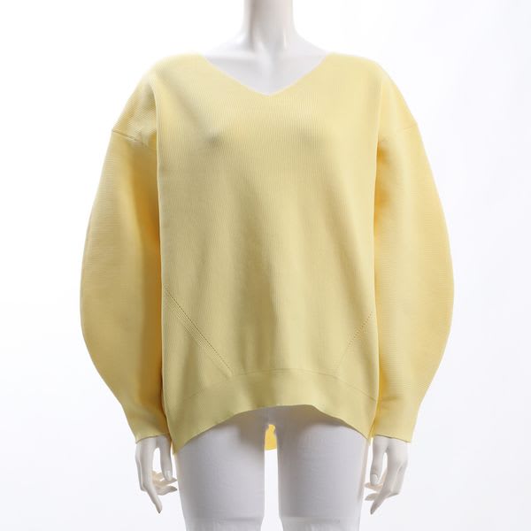 ボリュームスリーブVネックニット