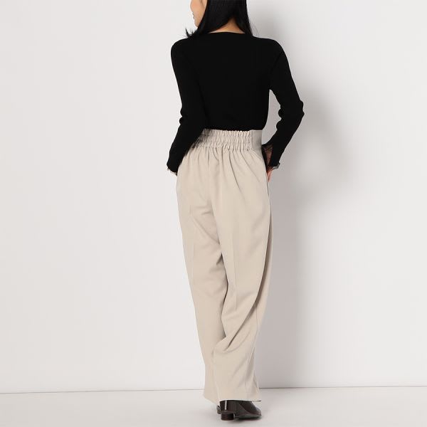 レイヤードデザインリブニット