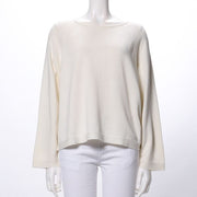 ラウンドネック長袖ニット