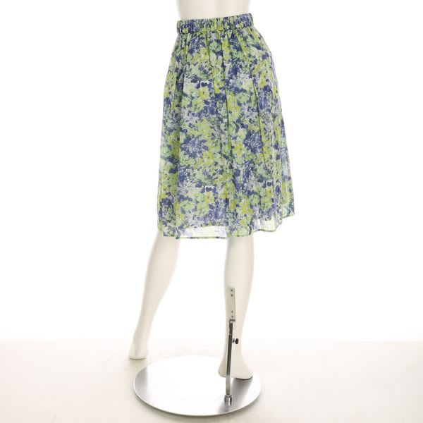 ぼかしフラワープリントフレアスカート