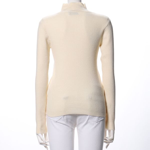 ハイネックリブニット