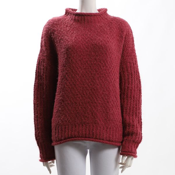 ドロップショルダーオフネックニット