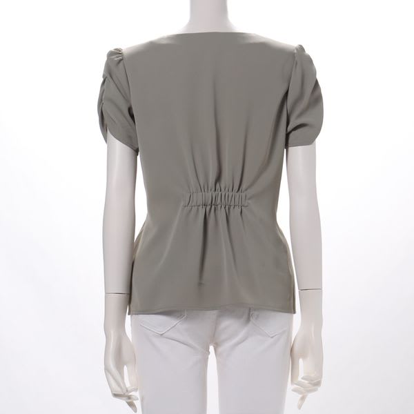 ふんわりお袖前開きブラウス