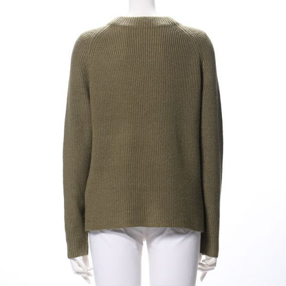 片畦オフネックニット