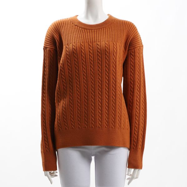 異なる編み地ニット