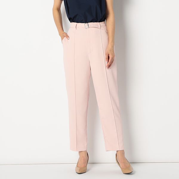 ベルト付きセンターシームテーパードパンツ