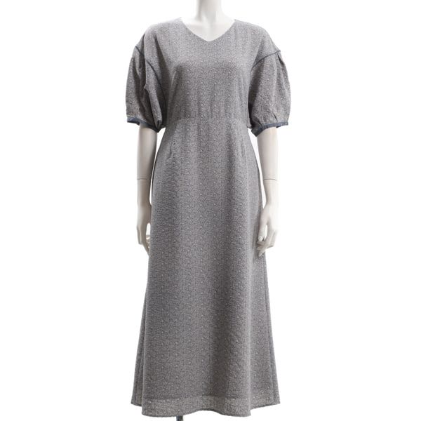 更紗フラワープリント総柄ワンピース