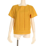 異素材MIXカジュアルブラウス