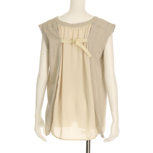 異素材切り替えカットソー