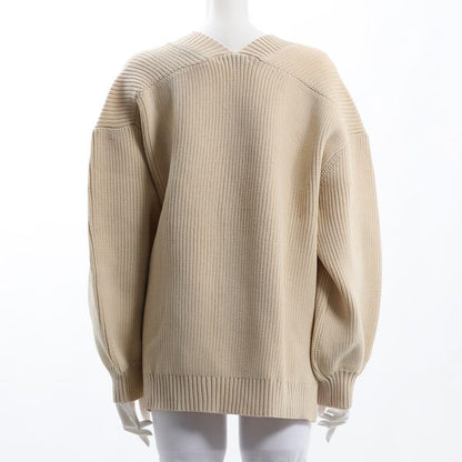 大きめボタン前開きカーディガン