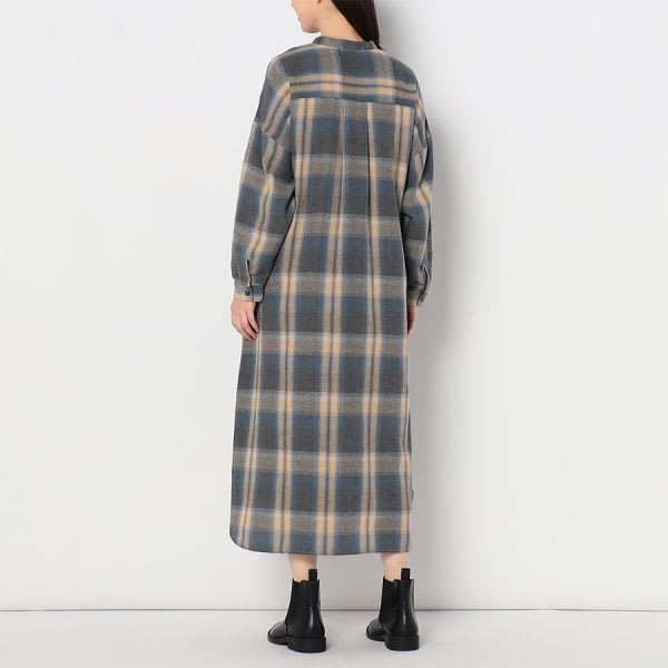 チェックシャツワンピース