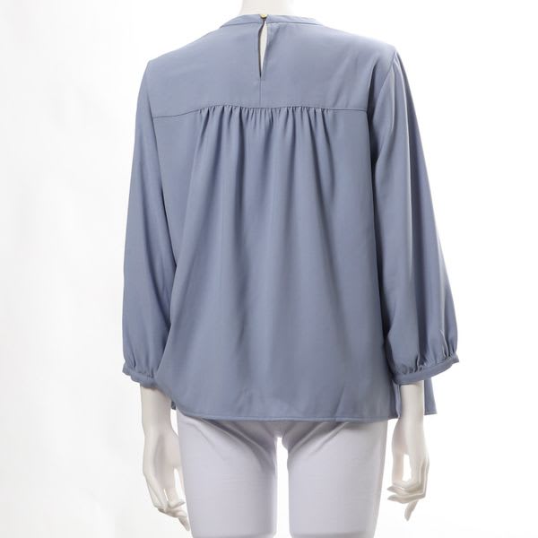 ギャザードネックブラウス