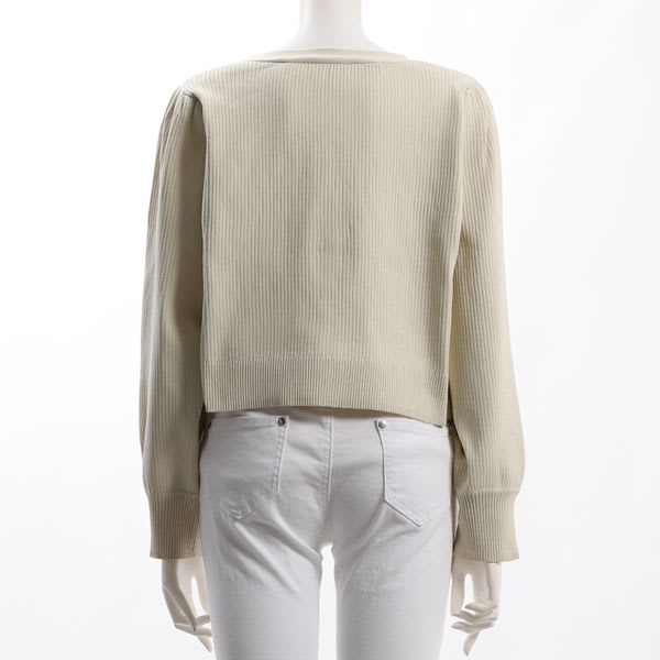 メタルボタン付きVネックカーディガン