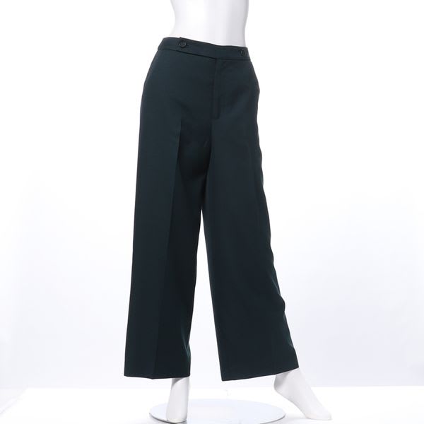 ウエストボタンストレートパンツ