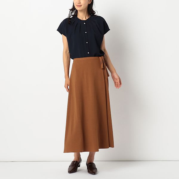 サイドリボンラップスカート