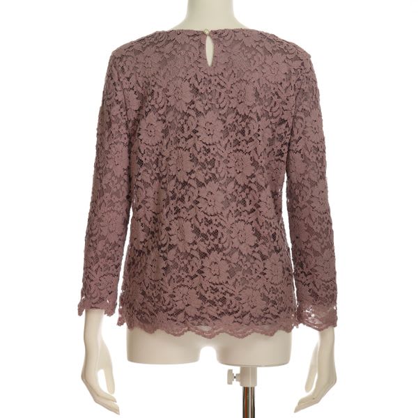 スカラップレースブラウス