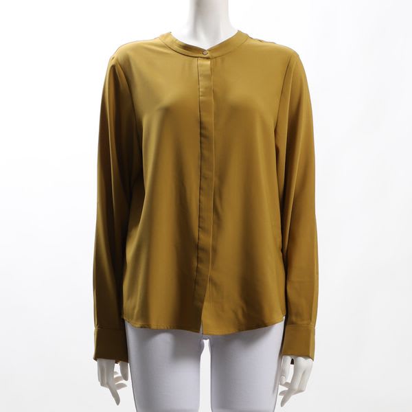 ゴールドボタン比翼ブラウス