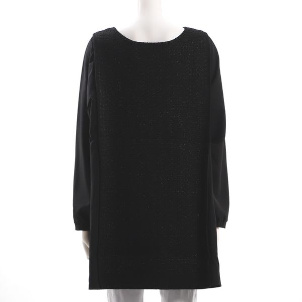 ツイード編みドッキングブラウス