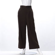 シンプルデザインワイドパンツ