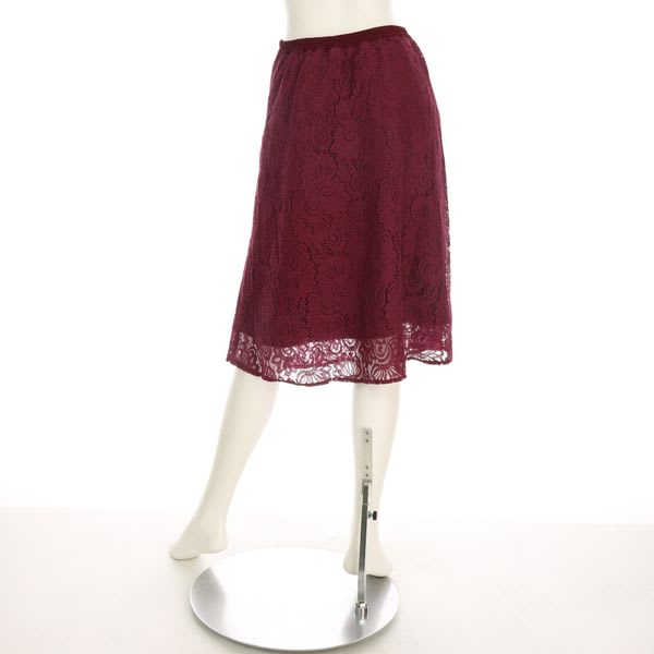 総レースフレアスカート