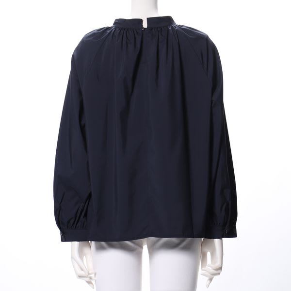 スタンドギャザーネックブラウス